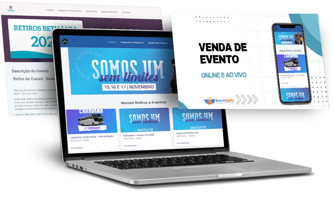 Mockup Venda de Eventos Online