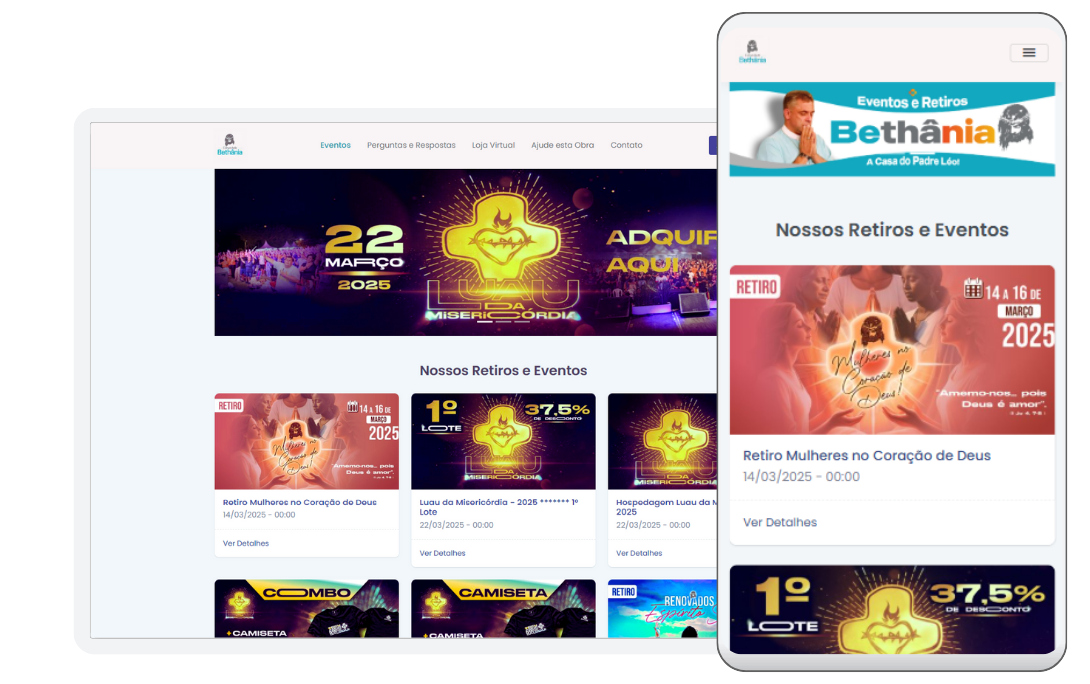 Mockup Sobre o Evento Santo